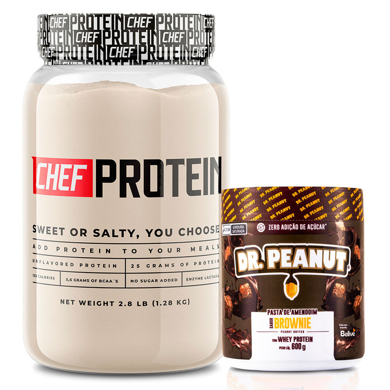 Pack Whey Chef Protein 2,8 Lbs + Dr Peanut Mantequilla de Maní 600g