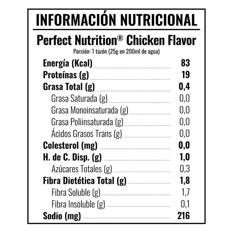 Perfect Nutrition Soup Chicken Flavor Your Goal - Suples.cl