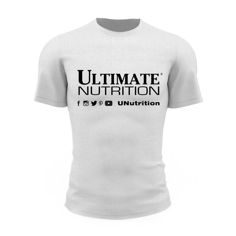 Polera Deportiva Original Blanca Ultimate Nutrition - Suples.cl