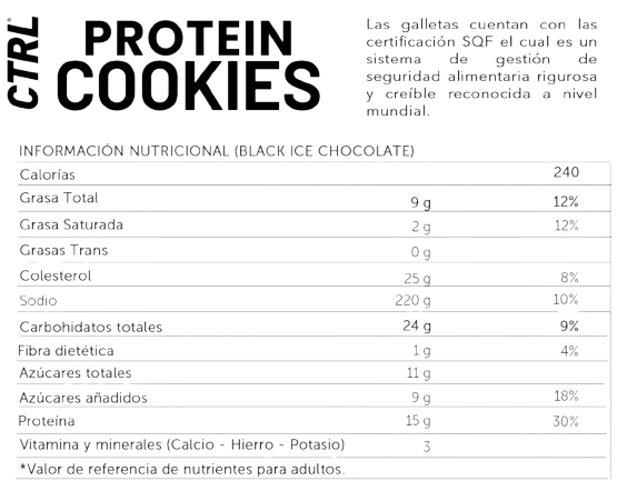 Protein Cookies 15g Protein (Unidad) CTRL - Suples.cl