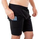 Short Dos Capas Hombre Negro Durabody - Suples.cl