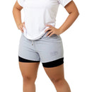 Short Dos Capas Mujer Gris Durabody - Suples.cl