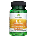 Vitamina B6 Pyridoxine 100mg - 100 Cápsulas Swanson - Suples.cl