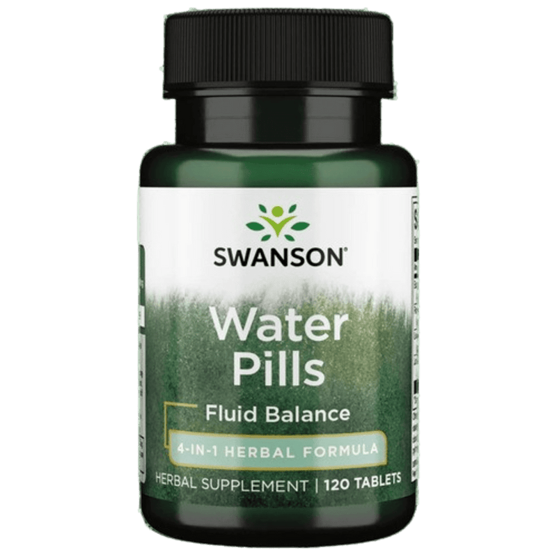 Water Pills 4 - in - 1 Herbal Formula - 120 Tabletas Swanson - Suples.cl