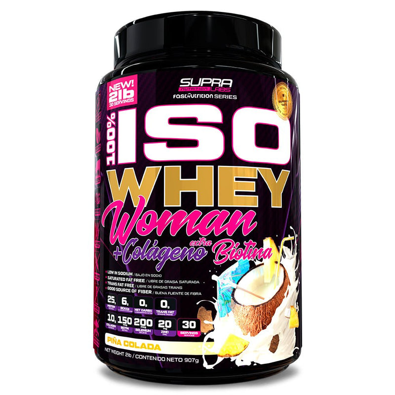 100% Iso Whey Woman 2 Lbs con Colágeno y Biotina Fast Nutrition - Suples.cl