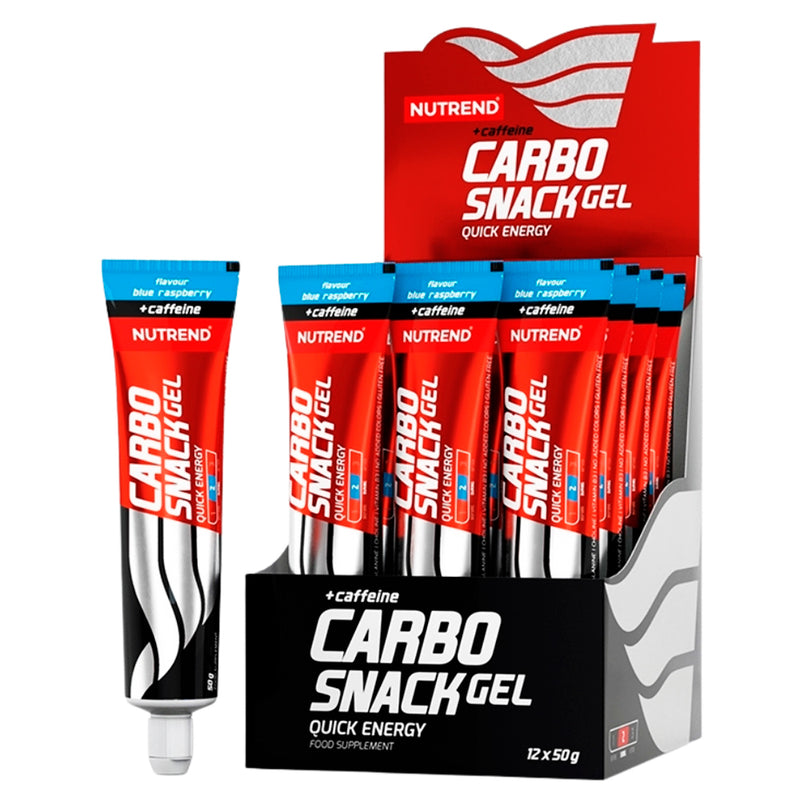 Caja Carbo Snack Energy Gel + Caffeine 50g 12 Tubo Nutrend