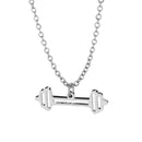 Collar Mancuerna Fitness Plateado Jungle Fit - Suples.cl