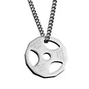 Collar Pesa Disco Plateado Jungle Fit - Suples.cl