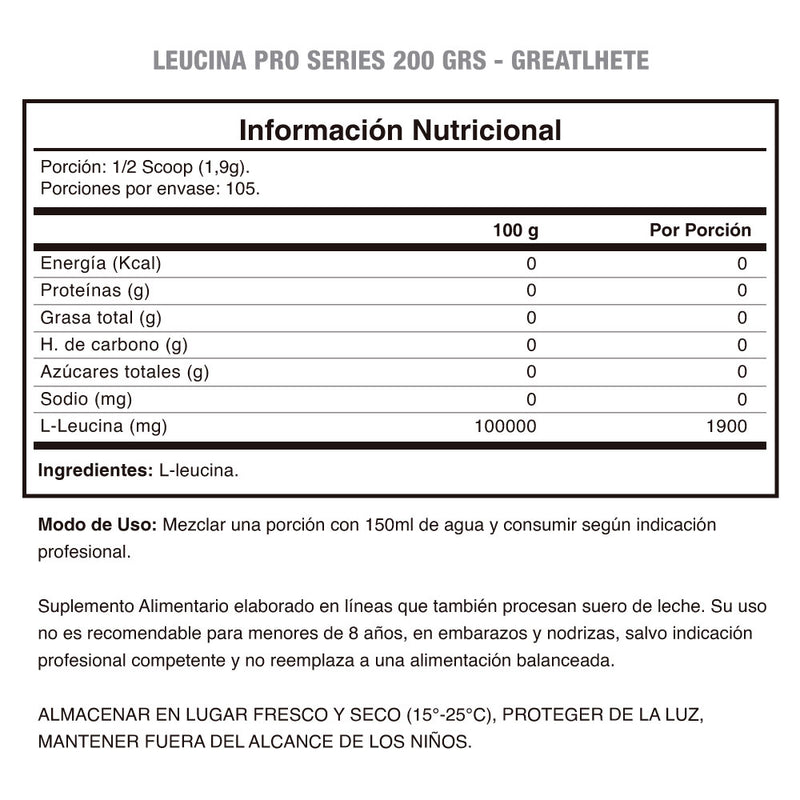 Leucina Pro Series 200 Grs Greatlhete