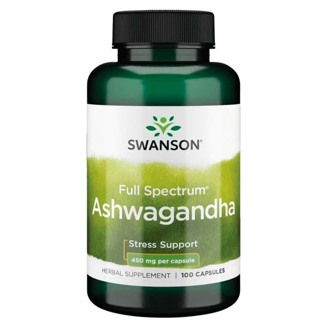 Full Spectrum Ashwagandha 450 Mg 100 Caps Swanson - Suples.cl