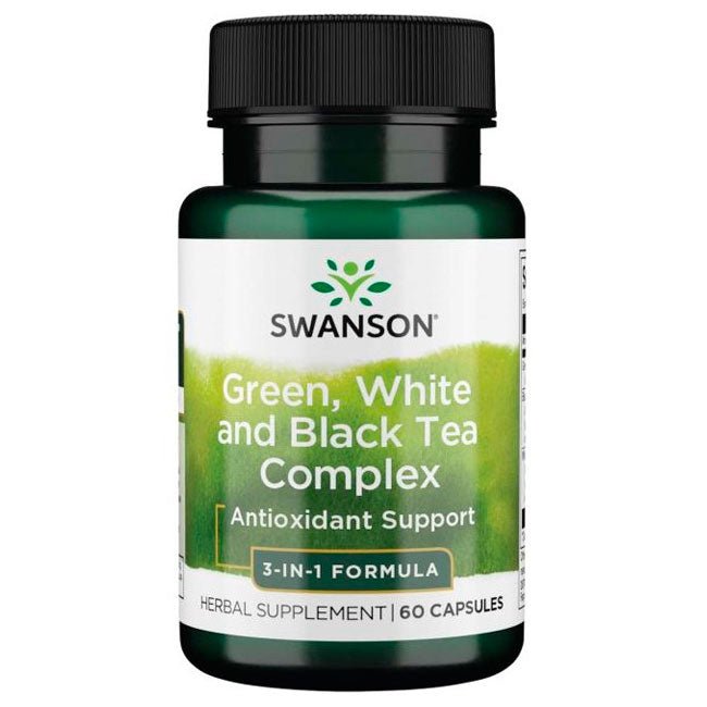 Green, White and Black Tea Complex 60 Caps Swanson - Suples.cl