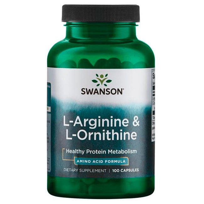 L - Arginine & L - Ornithine 100 Caps Swanson - Suples.cl