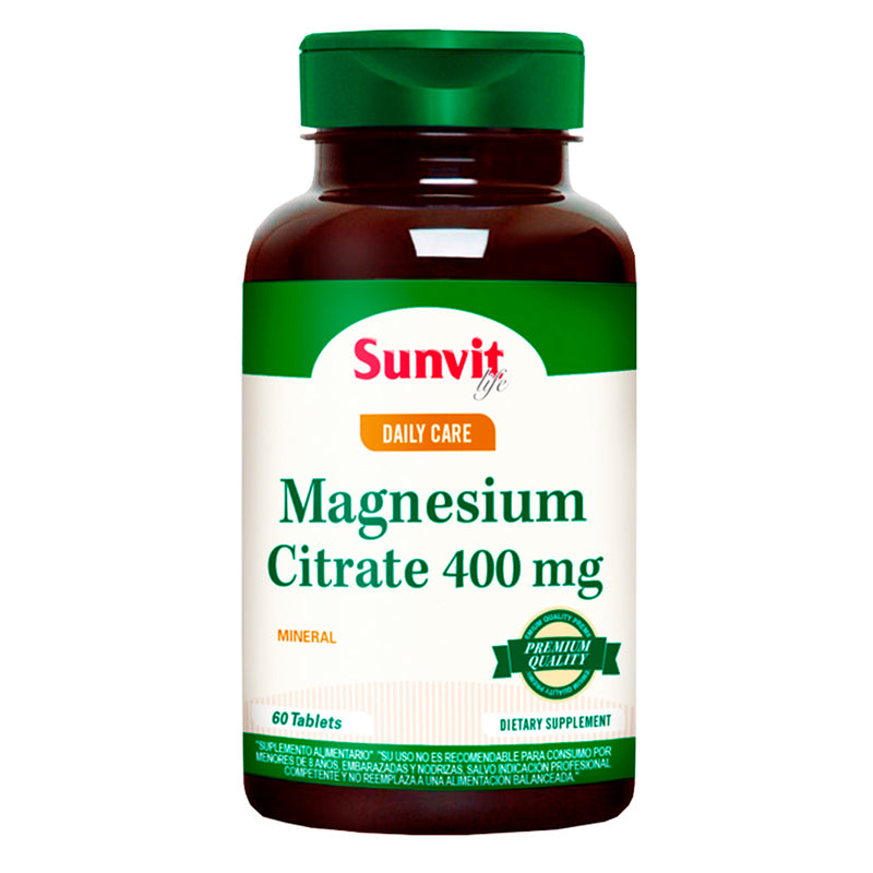 Magnesium Citrate 400 Mg 60 Tabs Sunvit