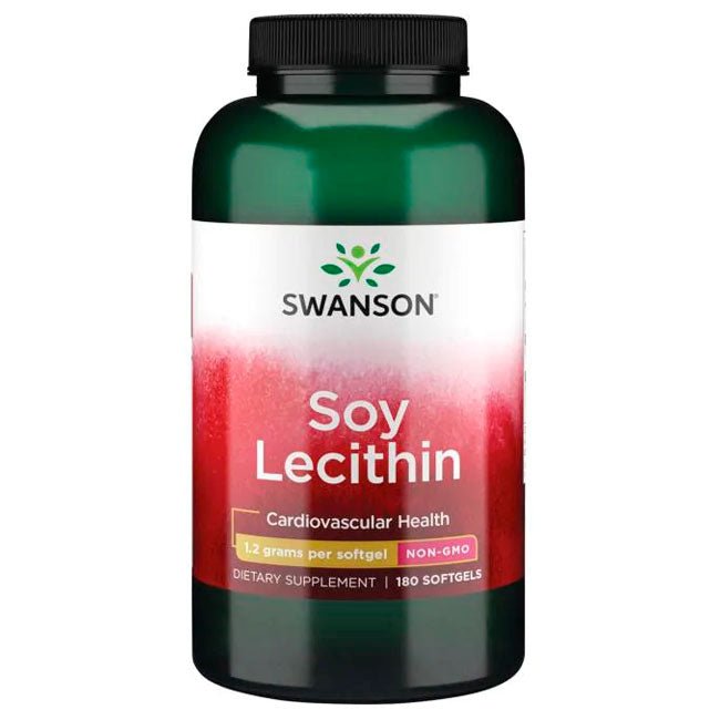 Outlet Soy Lecithin 1.2g 180 Softgels Swanson - Suples.cl