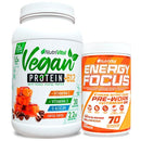 Pack Vegan Protein + B12 2.2 Lbs + Energy Focus Pre - Work Nutrivital - Suples.cl