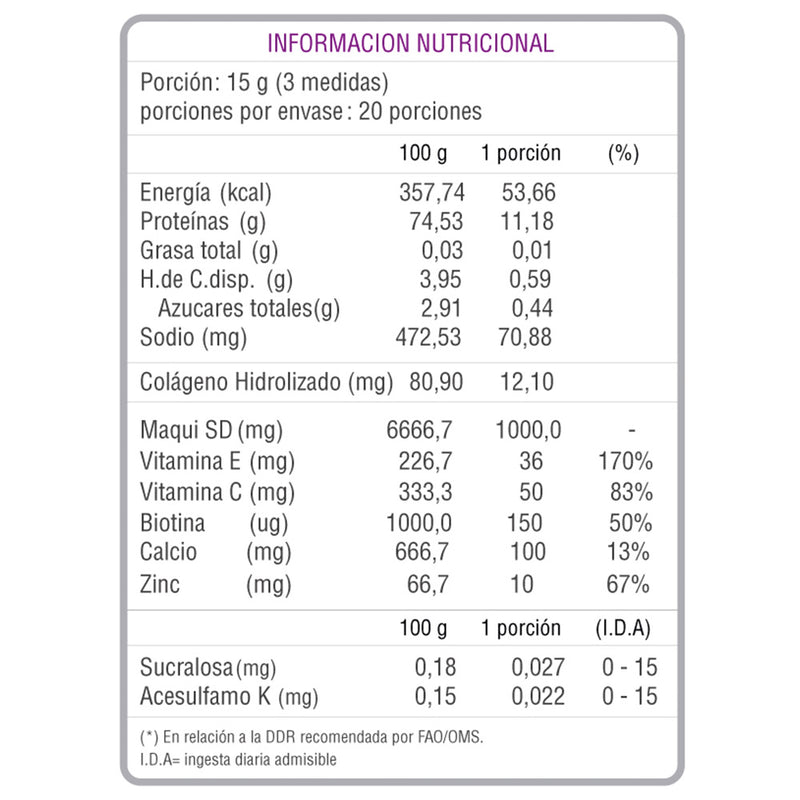 Colágeno Hidrolizado + Biotina 12g - 20 Servicios Nutrivital