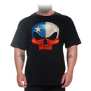 Polera Hombre Skull Chile Negra Black Skull BSK 0140 - Suples.cl