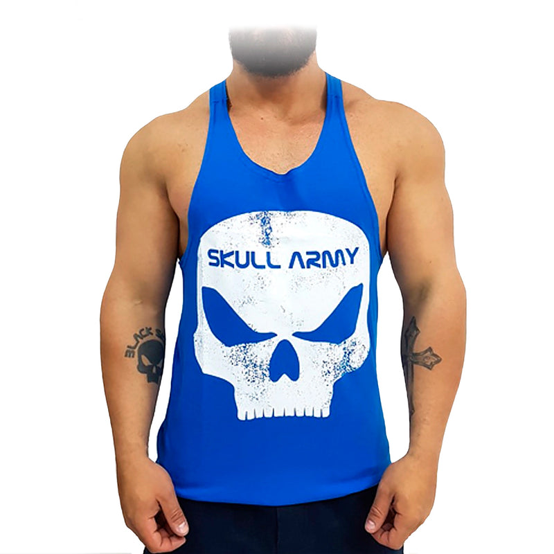Polera Musculosa Skull Army Azul Black Skull BSK3104