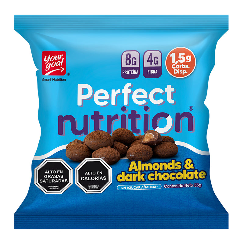 Caja 5 Perfect Nutrition Almonds & Dark Chocolate Your Goal
