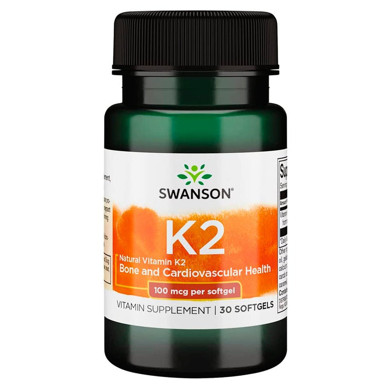 Vitamin K2 100 Mcg 30 Softgels Swanson - Suples.cl