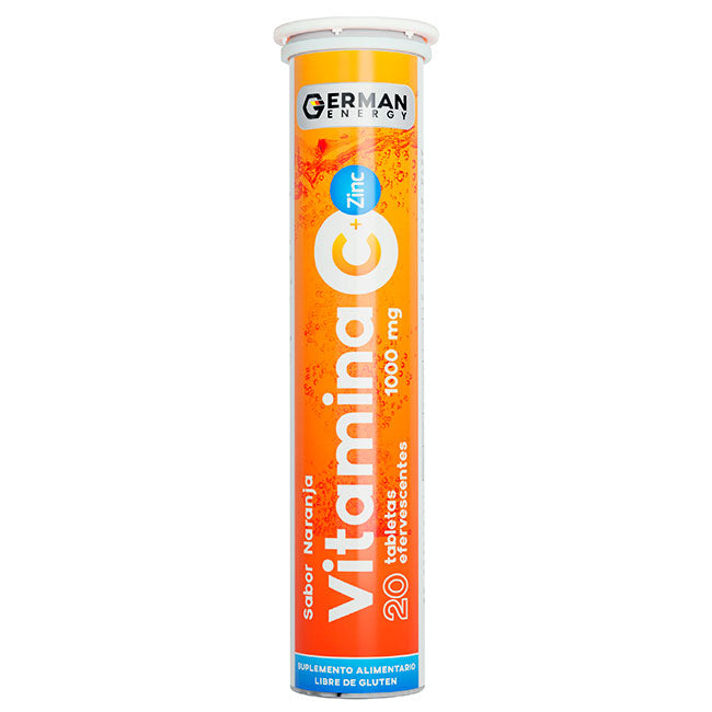 Vitamina C 1000mg + Zinc 20 Tabs Efervescentes German Energy